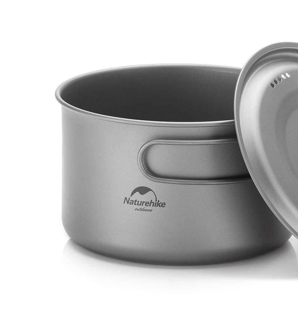 Planet Gates small Frying pan Outdoor Hiking Camping Picnic Tableware Titanium Pot Frying Pan Lightweight Camping Equipment 800ml 1250ml