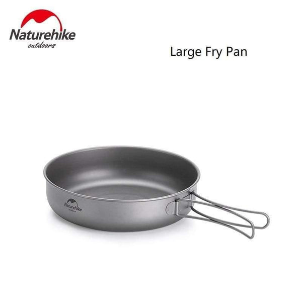 Planet Gates small Frying pan Outdoor Hiking Camping Picnic Tableware Titanium Pot Frying Pan Lightweight Camping Equipment 800ml 1250ml
