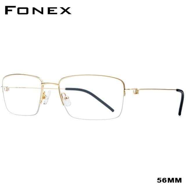 Planet Gates Titanium Alloy Optical Glasses Frame Men Half Prescription Eyeglasses Korean Women Myopia Screwless Eyewear 98623