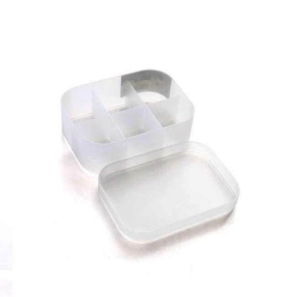 Planet Gates Small have grid Transparent Plastic Storage Box for Cosmetics Jewelry Collection Cassette Cover jewelry Storage Case Home Storage Organization