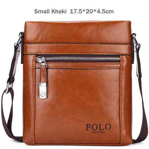 Planet Gates Small Khaki / China Quality Theftproof Waxy Leather Brand Man Bag With Metal Hasp Small Men's Crossbody Bag Vintage Shoulder Bags