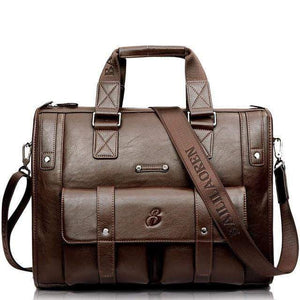Planet Gates Small light brown Men briefcase Business Messenger Handbags Men Bags Laptop Handbag Bag Men's Travel Bags High Quality
