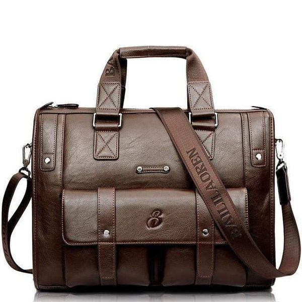 Planet Gates Small light brown Men briefcase Business Messenger Handbags Men Bags Laptop Handbag Bag Men's Travel Bags High Quality