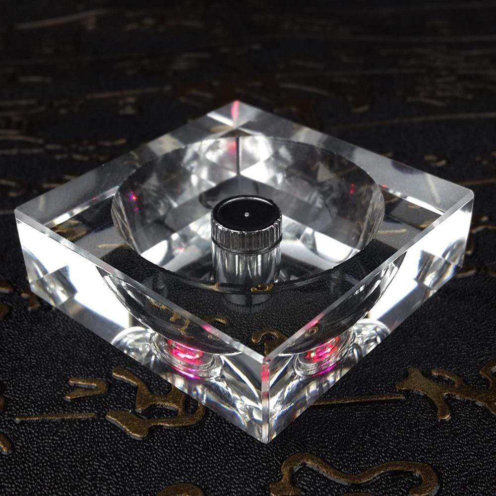 Planet Gates Small Multicolor LED Crystal Light Stand Support Decoration Craft Crystal Display