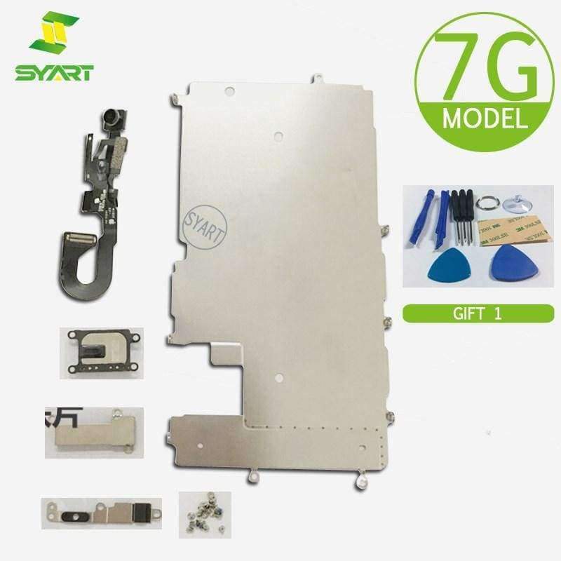Planet Gates Small Parts Replacement plate Shield for Iphone 7 7g Screen LCD Metal Bracket Front Camera Flex Cable (4.7Inch Silver)