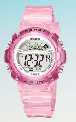 Planet Gates Small pink Digital Children Watch Kids Watches Girls Boys Clock Child Sport Wrist Watch Digital-watch for Girl Boy Surprise Gift