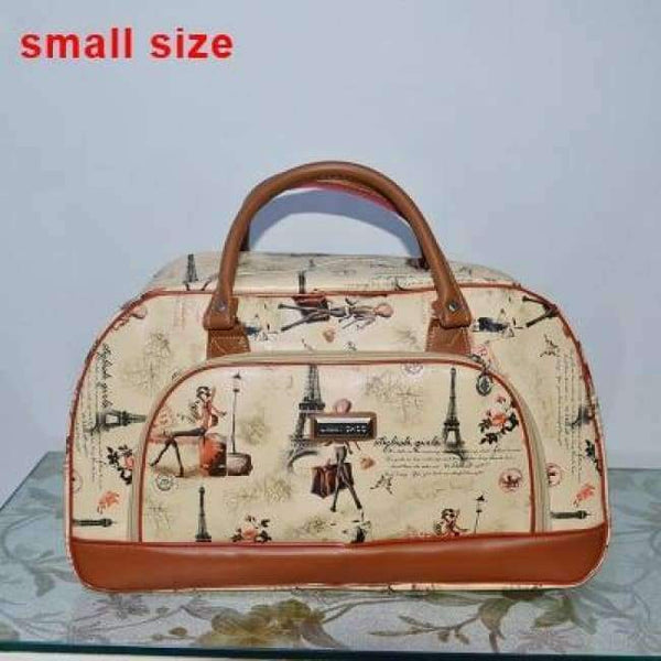 Planet Gates small size 2 Women Travel Bags 2018 Fashion Pu Leather Large Capacity Waterproof Print Luggage Duffle Bag Casual Travel Bags PT1083