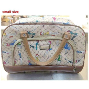 Planet Gates small size 3 Women Travel Bags 2018 Fashion Pu Leather Large Capacity Waterproof Print Luggage Duffle Bag Casual Travel Bags PT1083