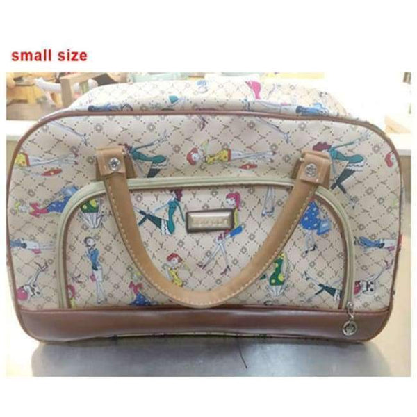 Planet Gates small size 3 Women Travel Bags 2018 Fashion Pu Leather Large Capacity Waterproof Print Luggage Duffle Bag Casual Travel Bags PT1083