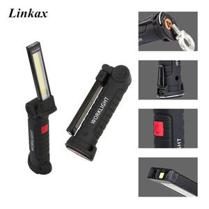 New Foldable USB Camping Light Flashlight Work Lamp Rechargeable Built in Battery With Hook Magnet for Outdoor Camping Fishing