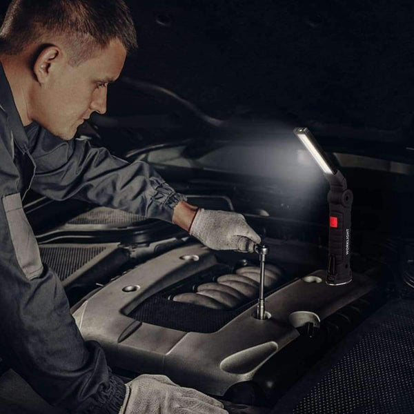 New Foldable USB Camping Light Flashlight Work Lamp Rechargeable Built in Battery With Hook Magnet for Outdoor Camping Fishing