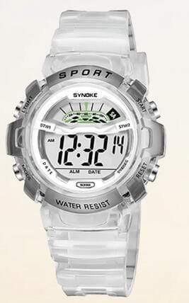Planet Gates Small white Digital Children Watch Kids Watches Girls Boys Clock Child Sport Wrist Watch Digital-watch for Girl Boy Surprise Gift