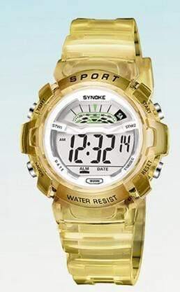 Planet Gates Small yellow Digital Children Watch Kids Watches Girls Boys Clock Child Sport Wrist Watch Digital-watch for Girl Boy Surprise Gift