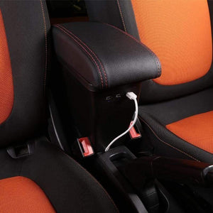 Planet Gates Smart for two armrest box universal car center console smart forfour caja  modification double raised with USB No assembly