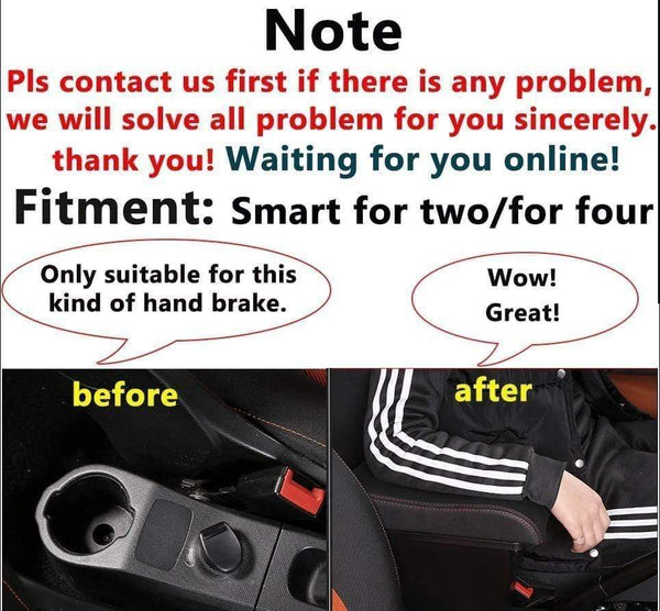 Planet Gates Smart for two armrest box universal car center console smart forfour caja  modification double raised with USB No assembly