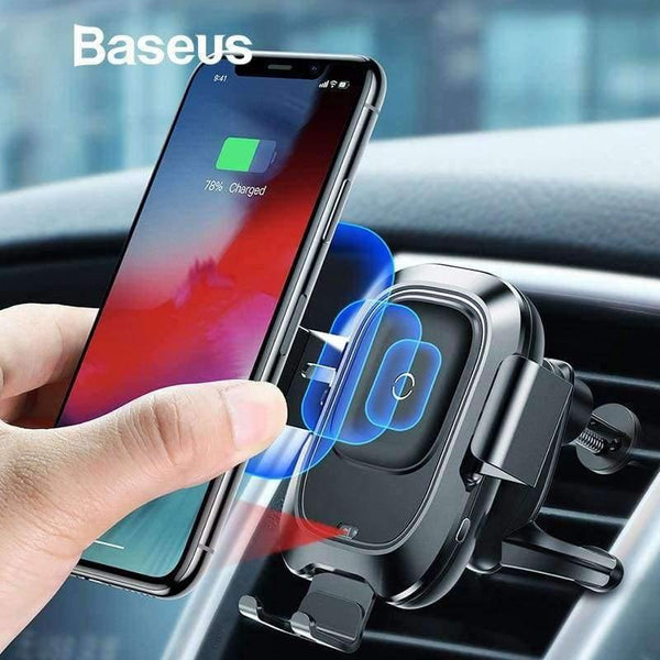 Planet Gates Smart Infrared Sensing Wireless Car Charger Holder For iPhone Xs Max XR Samsung Note9 Wireless Charging Car Phone Holder