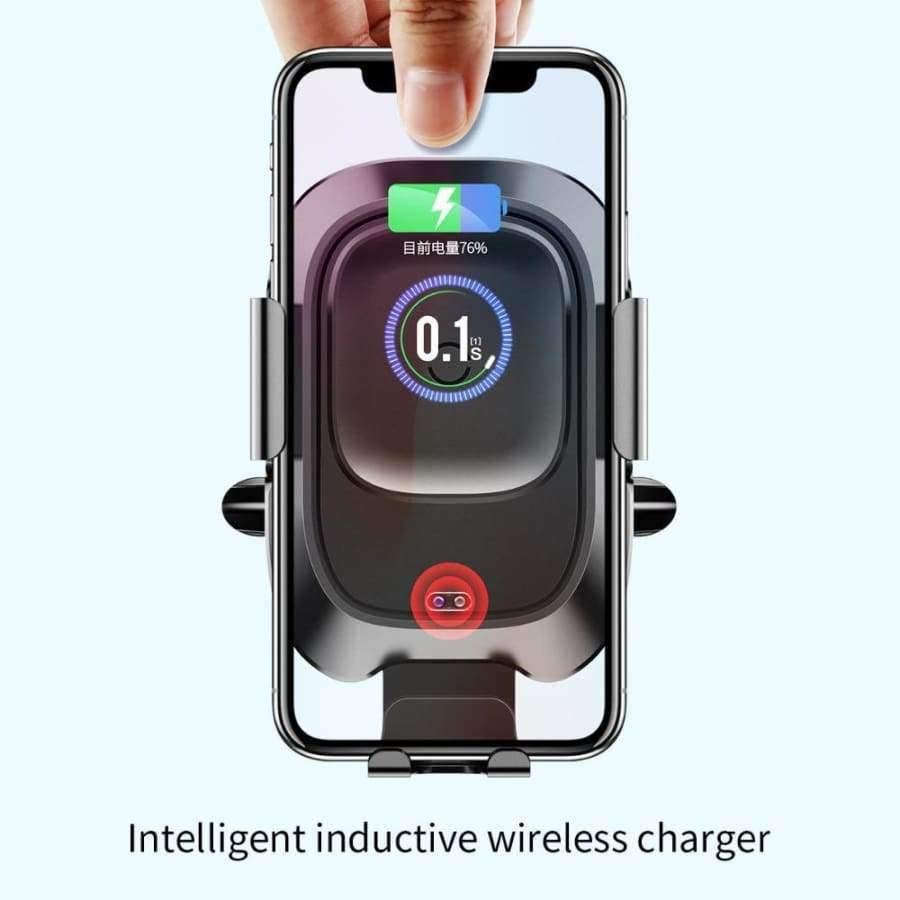 Planet Gates Smart Infrared Sensing Wireless Car Charger Holder For iPhone Xs Max XR Samsung Note9 Wireless Charging Car Phone Holder