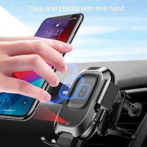 Planet Gates Smart Infrared Sensing Wireless Car Charger Holder For iPhone Xs Max XR Samsung Note9 Wireless Charging Car Phone Holder