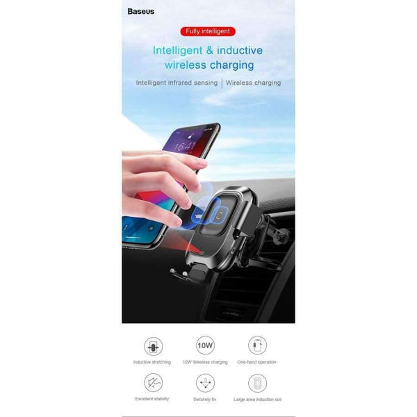 Planet Gates Smart Infrared Sensing Wireless Car Charger Holder For iPhone Xs Max XR Samsung Note9 Wireless Charging Car Phone Holder