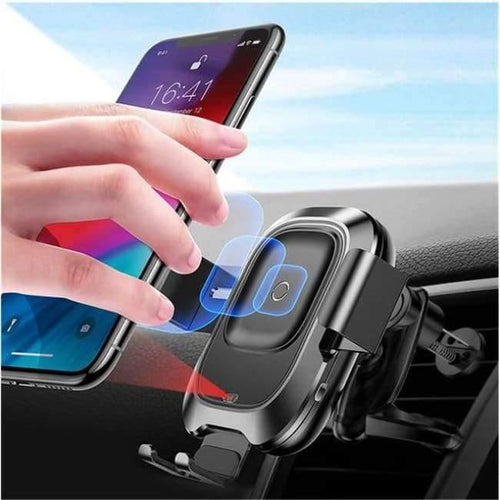 Planet Gates Smart Infrared Sensing Wireless Car Charger Holder For iPhone Xs Max XR Samsung Note9 Wireless Charging Car Phone Holder
