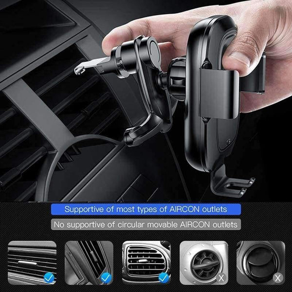 Planet Gates Smart Infrared Sensing Wireless Car Charger Holder For iPhone Xs Max XR Samsung Note9 Wireless Charging Car Phone Holder