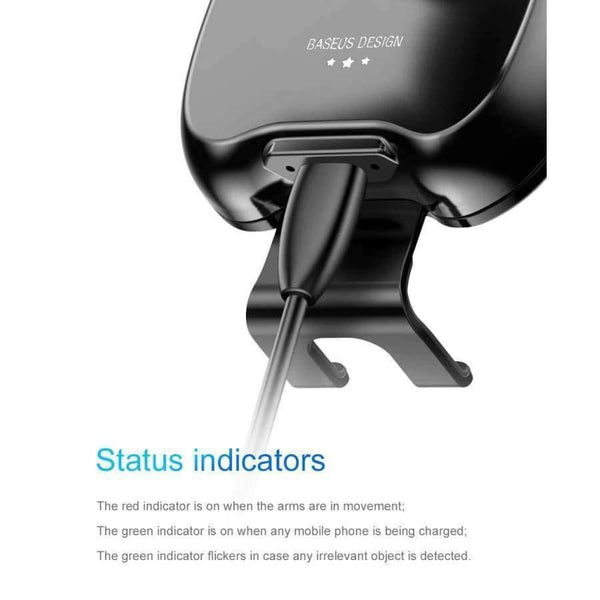 Planet Gates Smart Infrared Sensing Wireless Car Charger Holder For iPhone Xs Max XR Samsung Note9 Wireless Charging Car Phone Holder