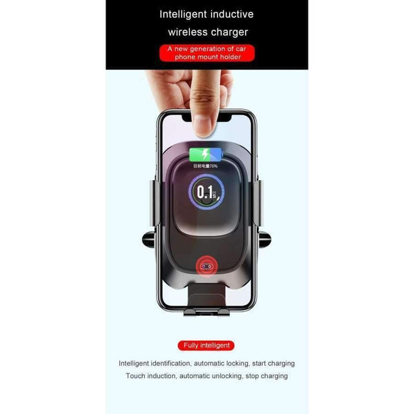 Planet Gates Smart Infrared Sensing Wireless Car Charger Holder For iPhone Xs Max XR Samsung Note9 Wireless Charging Car Phone Holder