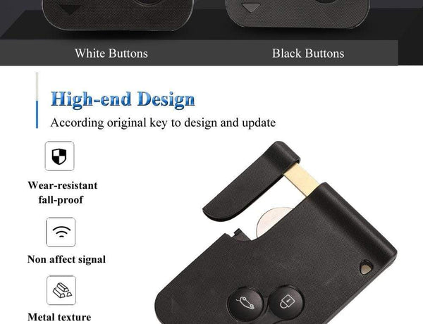 Planet Gates Smart Key Card for Renault Megane II Scenic II Grand Scenic 2003-2008 433mhz PCF7947 Chip ID46 3 Button Remote PCB Ultrasonic