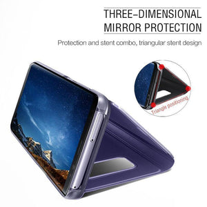 Planet Gates Smart Mirror Flip Phone Case For Samsung Galaxy S9 S8 S7 S6 Edge Plus View Cover For Note 9 8 J5 J7 A5 A6 A7 A8 2017 2018 Case
