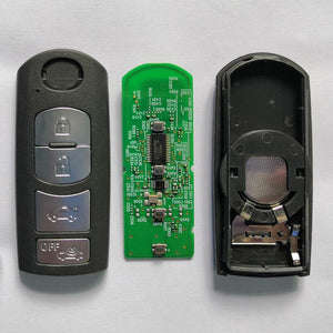 Planet Gates Smart Remote Car Key Fob 3 4 Buttons 433MHz with 49 Chip for Mazda (Mitsubishi System) 6 3 MX-5 CX-3 CX-5 CX-7, SKE13E-01