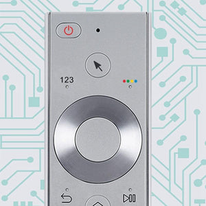 Planet Gates Smart Remote Control for Samsung TV Air Mouse 2.4G+ Infrared Remote Control Built-in Gyroscope Smart chip television accessories (silver)