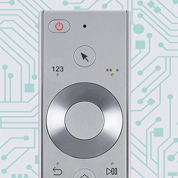 Planet Gates Smart Remote Control for Samsung TV Air Mouse 2.4G+ Infrared Remote Control Built-in Gyroscope Smart chip television accessories (silver)