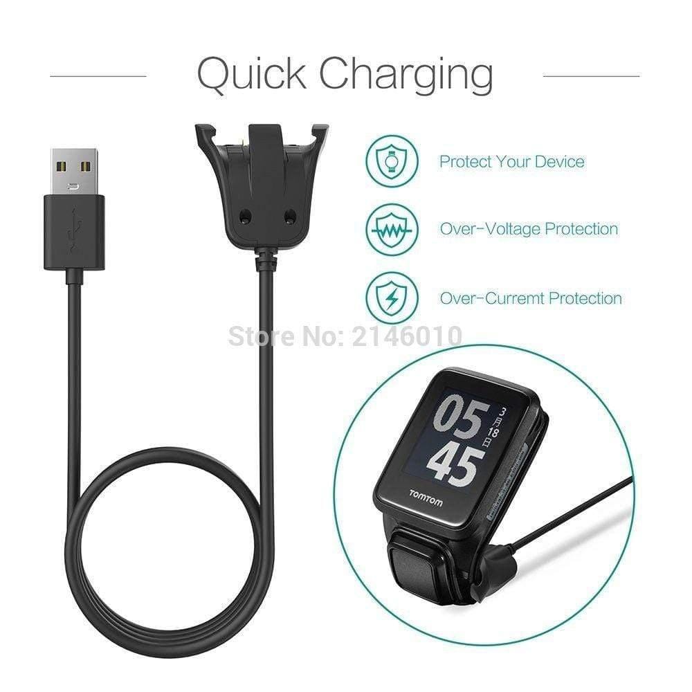 Planet Gates Smart Watch Data Sync USB Cable Charging Charger Cradle Dock Band Station For TomTom Runner 2 3 / Spark 1 3 / Golfer 2 3.3ft