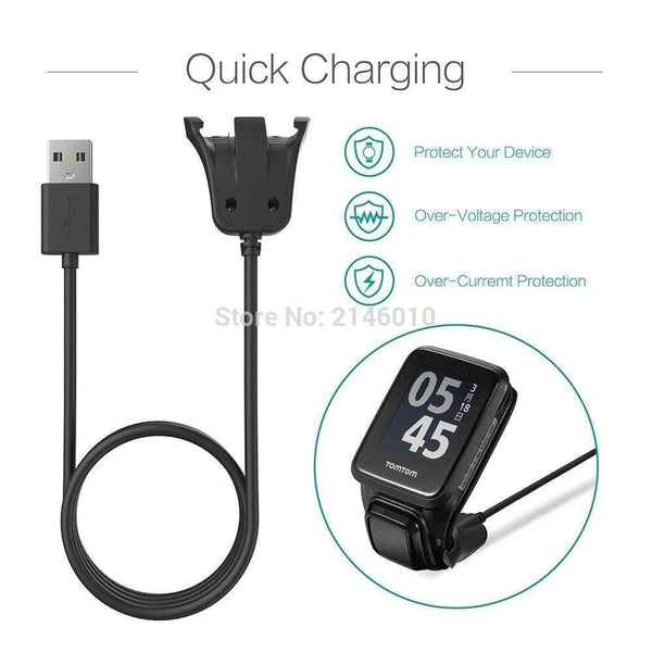 Planet Gates Smart Watch Data Sync USB Cable Charging Charger Cradle Dock Band Station For TomTom Runner 2 3 / Spark 1 3 / Golfer 2 3.3ft