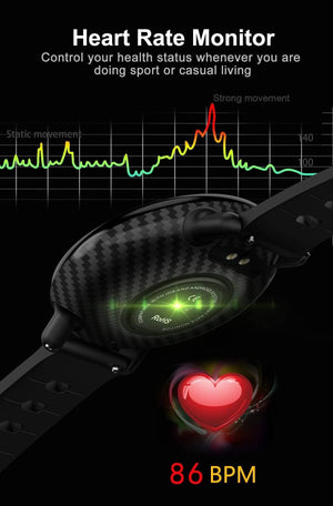 Planet Gates Smart Watch IP68 Waterproof Clock Fitness tracker Heart rate monitor Men Women Smartwatch for IOS Android