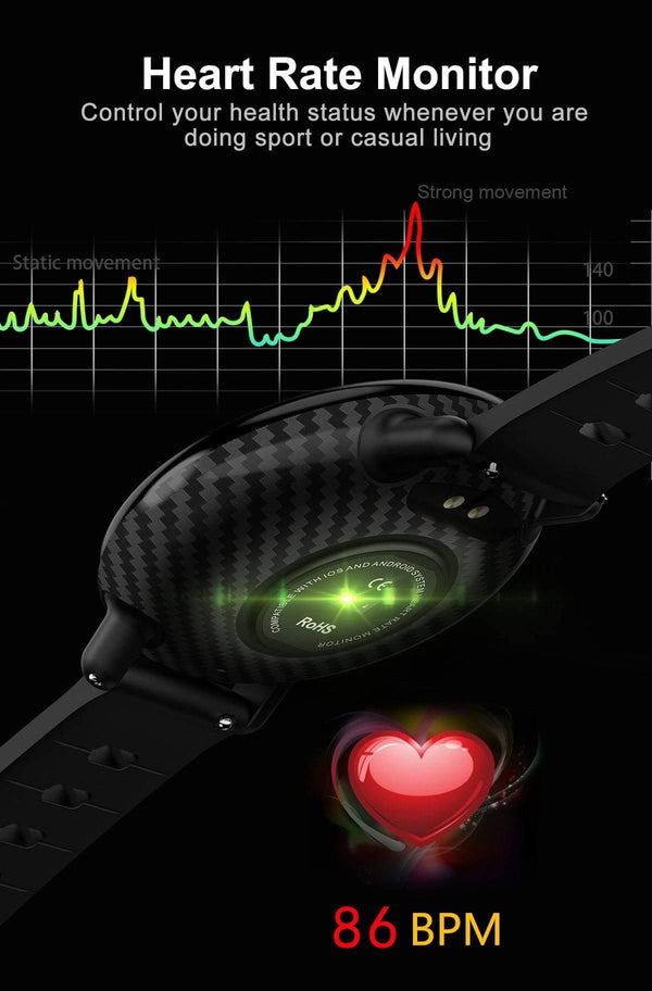 Planet Gates Smart Watch IP68 Waterproof Clock Fitness tracker Heart rate monitor Men Women Smartwatch for IOS Android