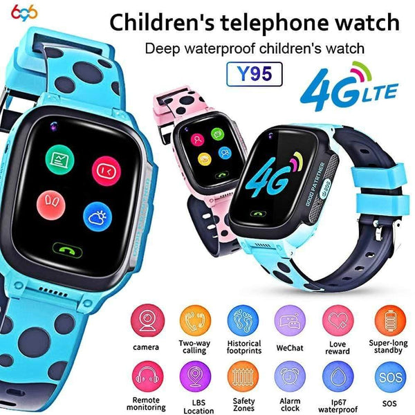 Planet Gates Smart Watch Phone GPS Kids Smart Watch Waterproof Wifi Antil-lost SIM Location Tracker Smartwatch HD Video Call