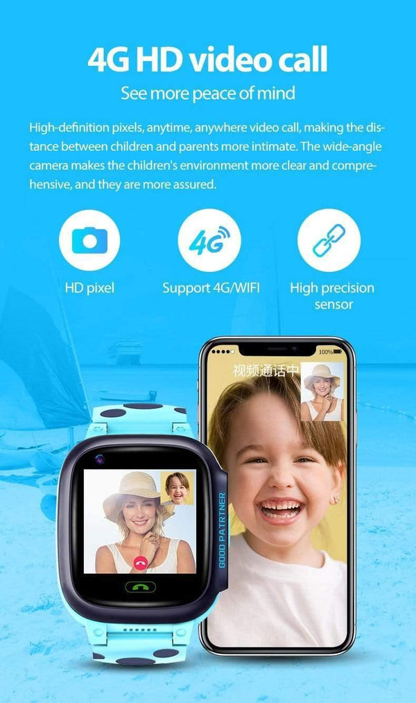 Planet Gates Smart Watch Phone GPS Kids Smart Watch Waterproof Wifi Antil-lost SIM Location Tracker Smartwatch HD Video Call