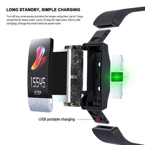 Planet Gates Smart Watch Q1S ECG+PPG Waterproof Bluetooth Fitness Watch Call Reminder Alarm Clock Smartwatch for Running Climbing