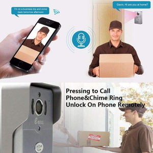 Planet Gates Smart WIFI Wireless Doorbell Two way Video Recorder Door Phone APPs Unlock and Communication Intercom system PIR alarm