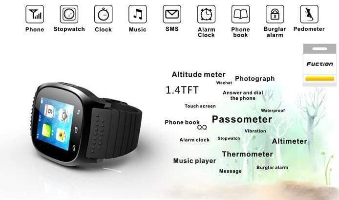 Planet Gates Smartwatch M26 Bluetooth Smart Watch Daily waterproof LED Display For Android Phone