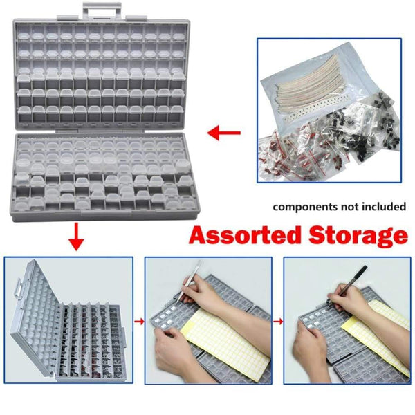Planet Gates SMD storage SMT resistor capacitor Electronics Storage Cases & Organizers transparent toolbox storage box plastic BOXALL