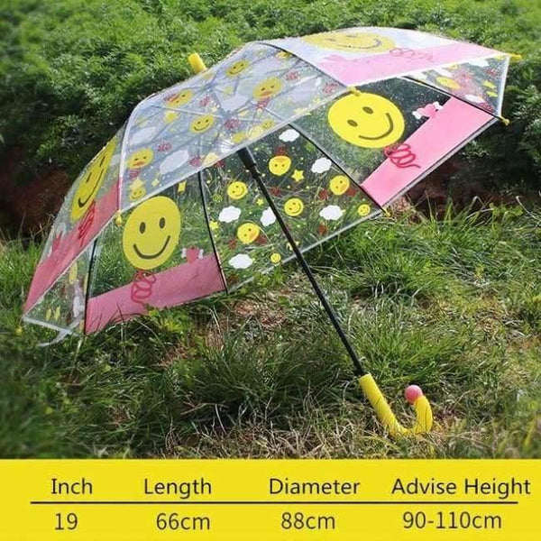 Planet Gates smile Cartoon print child's umbrella transparent rain tools for children animals giraffe,frog,tiger,rabbit,bear YS116
