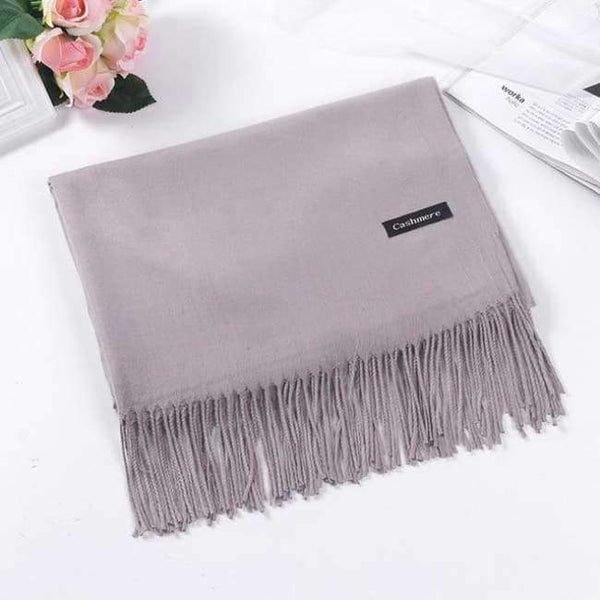 Planet Gates Smoky gray Luxury Brand Scarf Unisex 2018 Female Male Best Quality Wool Cashmere Scarf Pashmina Tassels Women Men Wrap Shawl S-11