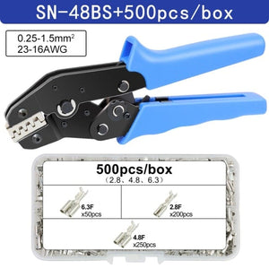 Planet Gates SN-48BS 500H Crimping Pliers SN-48BS/2549 For Tab 2.8 4.8 6.3 XH2.54 SM2.5 DuPont2.54 Terminals Car Connector Wire Electrician Tools Set