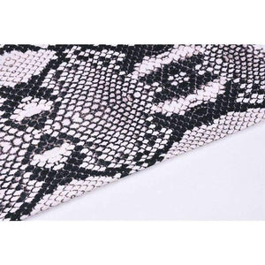 Planet Gates snakeskin / S Snake skin crop top sexy tank top shorts 2 pieces sets 2018 summer autumn women fashion elastic sportswear female set