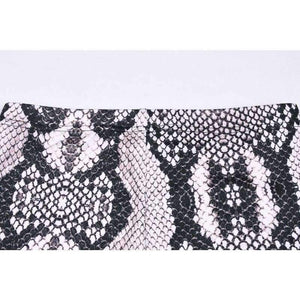 Planet Gates snakeskin / S Snake skin crop top sexy tank top shorts 2 pieces sets 2018 summer autumn women fashion elastic sportswear female set