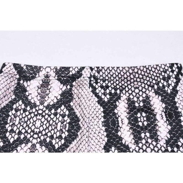 Planet Gates snakeskin / S Snake skin crop top sexy tank top shorts 2 pieces sets 2018 summer autumn women fashion elastic sportswear female set