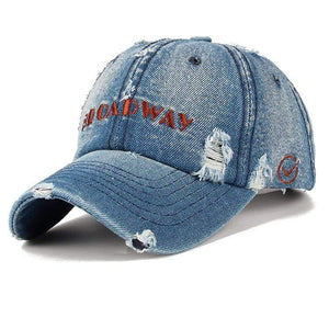 Planet Gates Snapback Women's Distressed Hole Embroidery Simple Baseball Cap For Men Female Outdoor Leisure Cowboy Hat