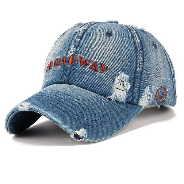 Planet Gates Snapback Women's Distressed Hole Embroidery Simple Baseball Cap For Men Female Outdoor Leisure Cowboy Hat